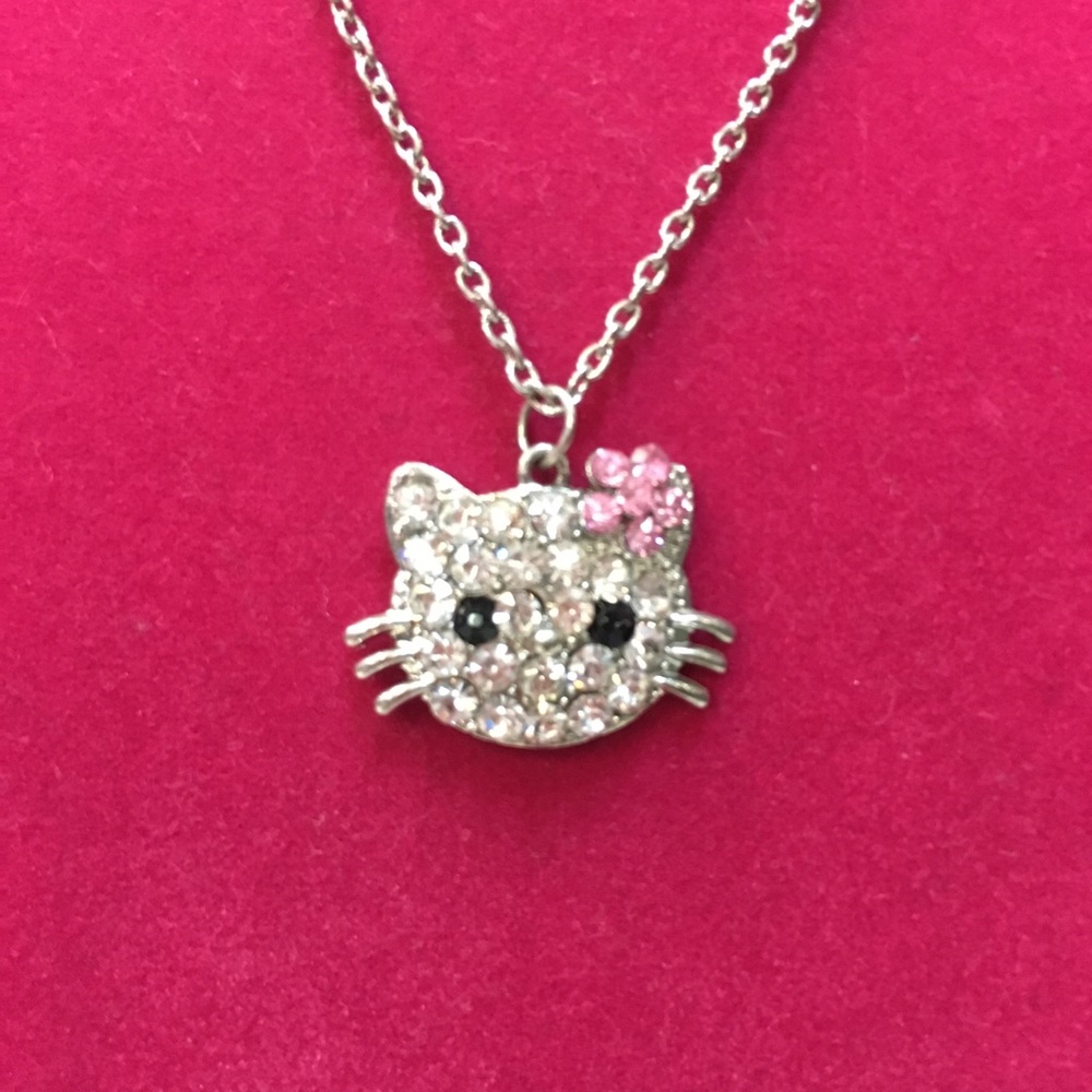 Novelty Hello Kitty Rhinestone Neckless - Picture 2 of 2